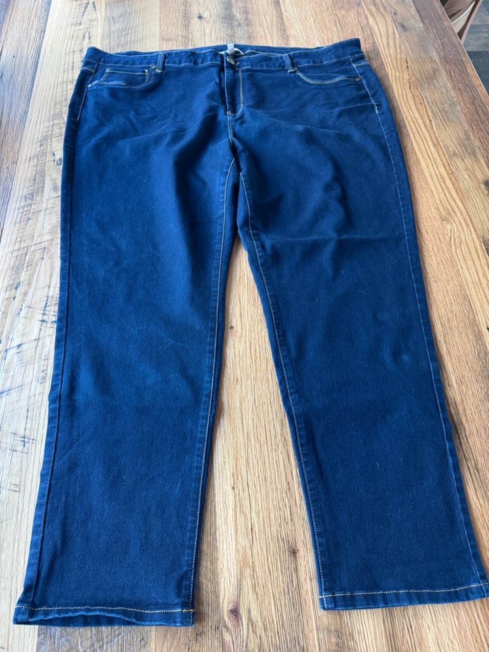 Philosophy Dark Blue Straight Leg Jeans